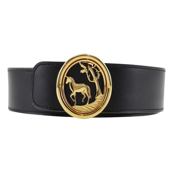 Hermès Black Leather belt - Picture 1 of 10